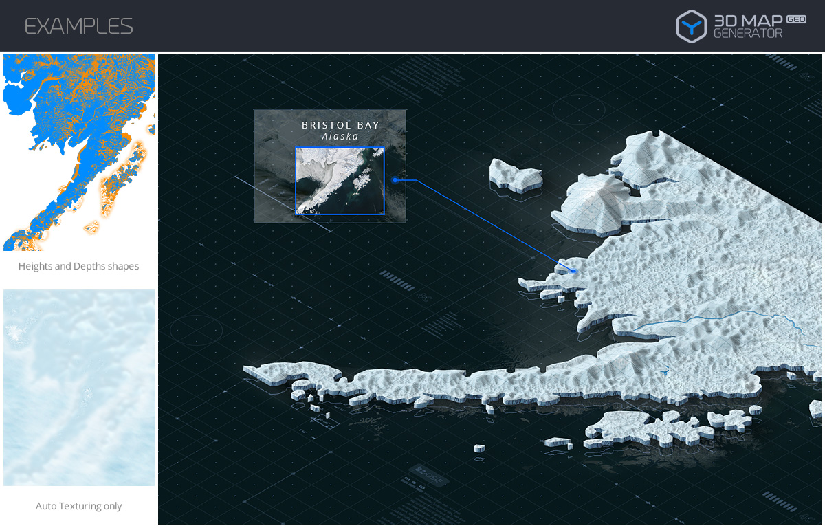 3D Map Generator 三维地图生成ps插件 Gr