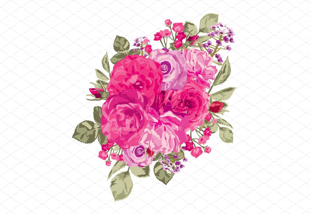 玫瑰花卉剪辑艺术素材
