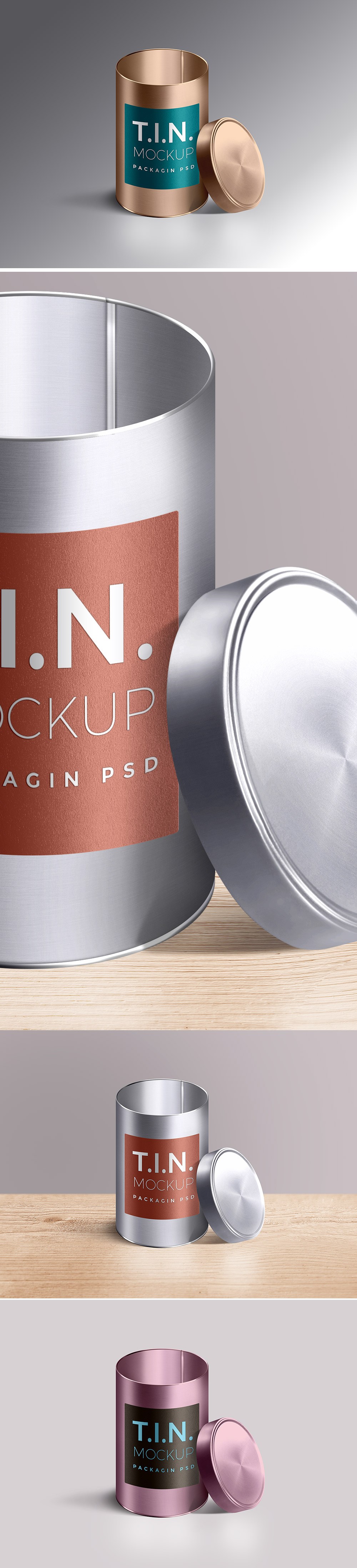 Packaging Tin Container Mockup