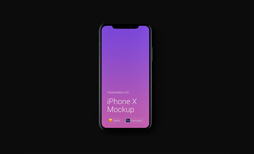 正视图iPhone X 贴图样机iPhone X Mocku