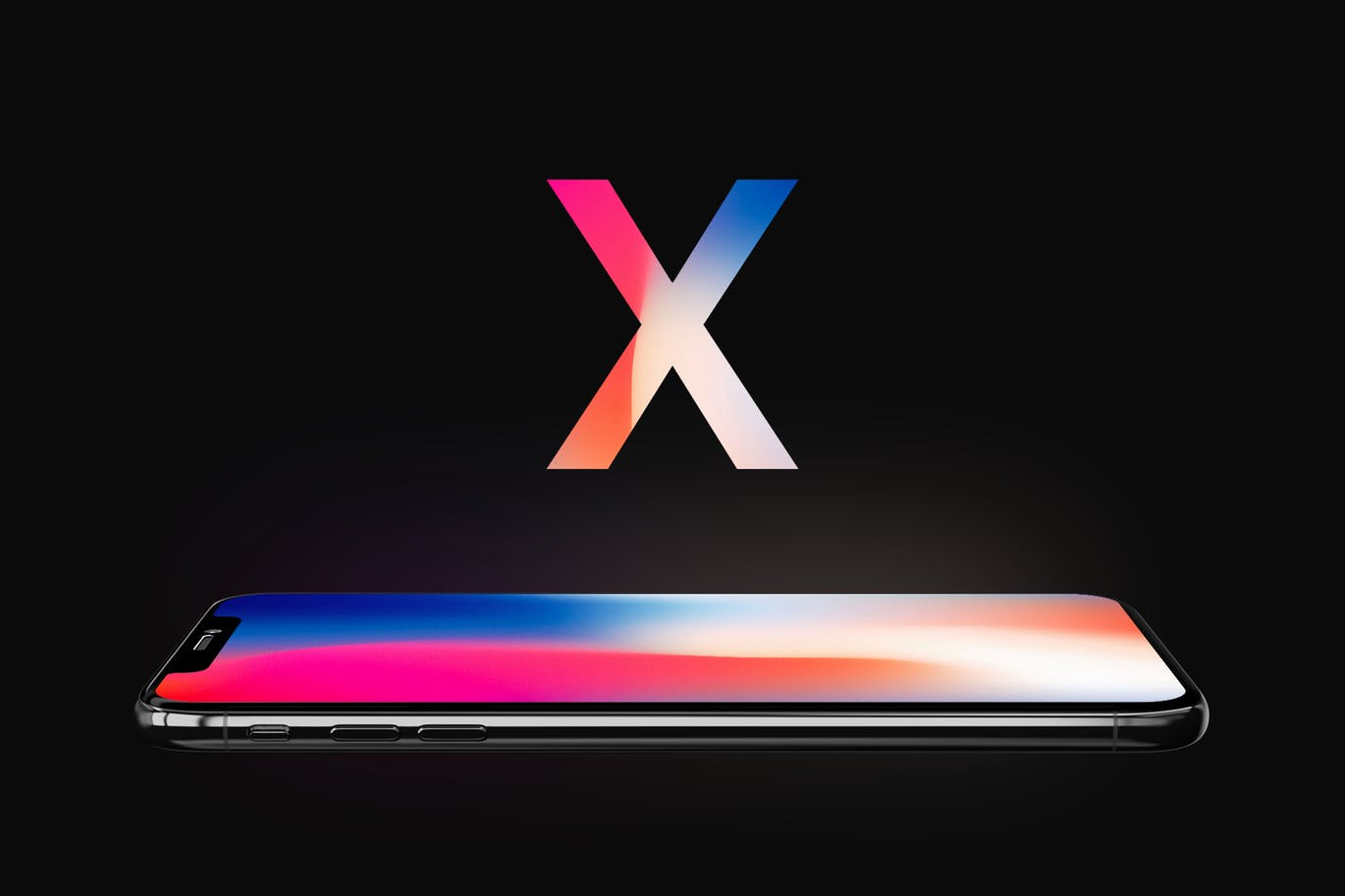 iPhoneX手机贴图PSD模板iPhone X - 4K