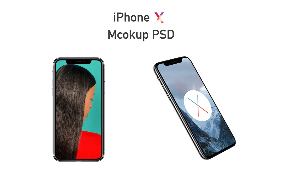 多角度iPhoneX手机贴图PSD模板Iphone X Mo