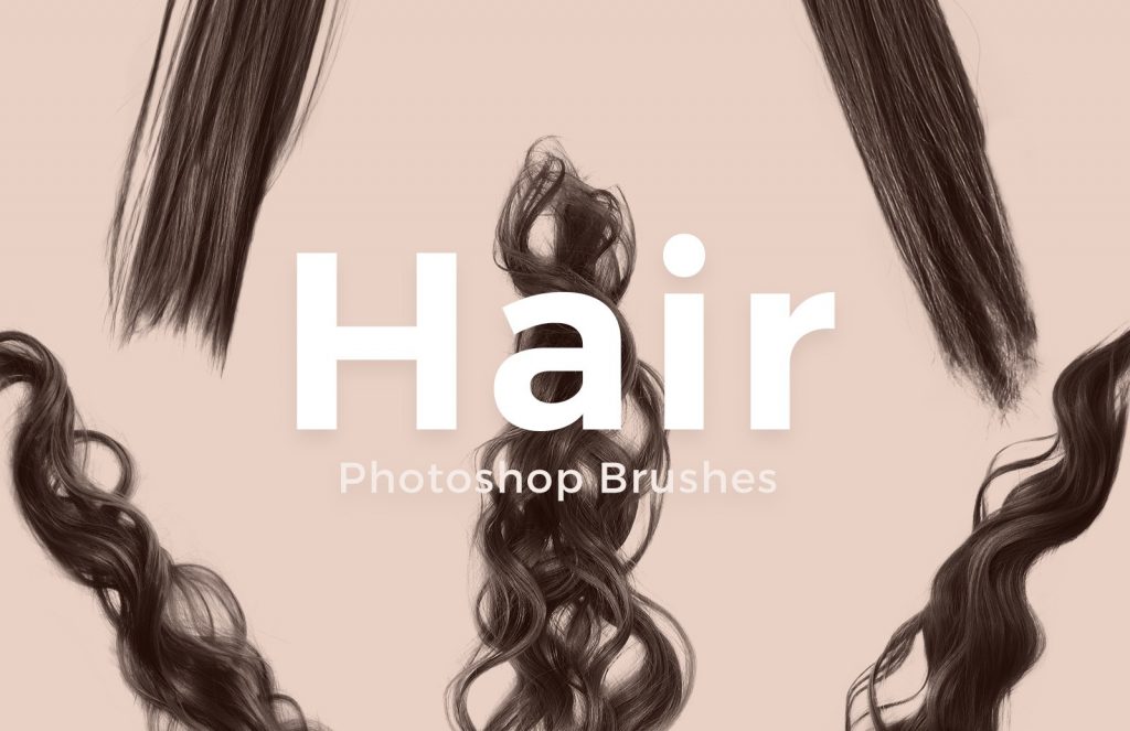 商业修图逼真头发PS笔刷 Photoshop Hair Br