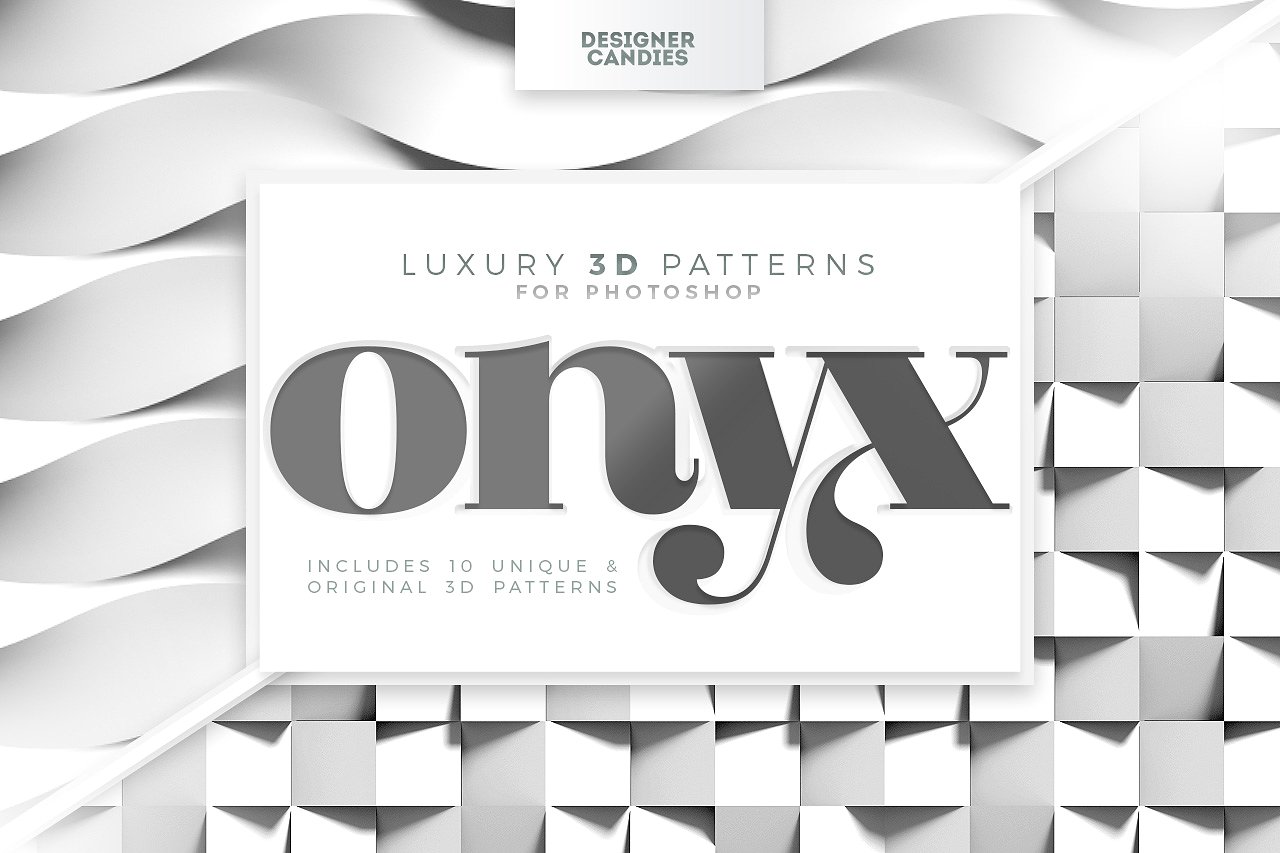 3D无缝PS图案纹理ONYX-3D-Patterns