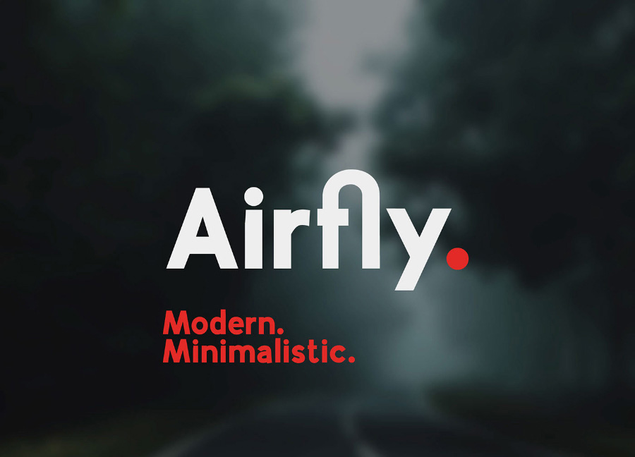 粗体现代英文字体Airfly Typeface Free D