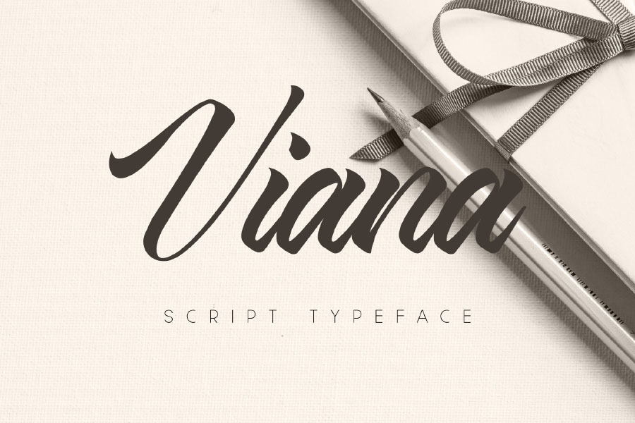 手写书法英文字体Viana Script Free Type