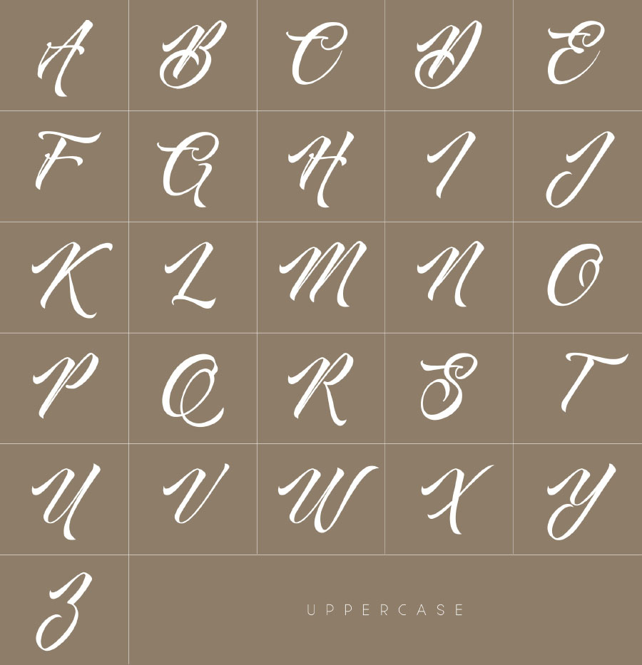 手写书法英文字体Viana Script Free Type