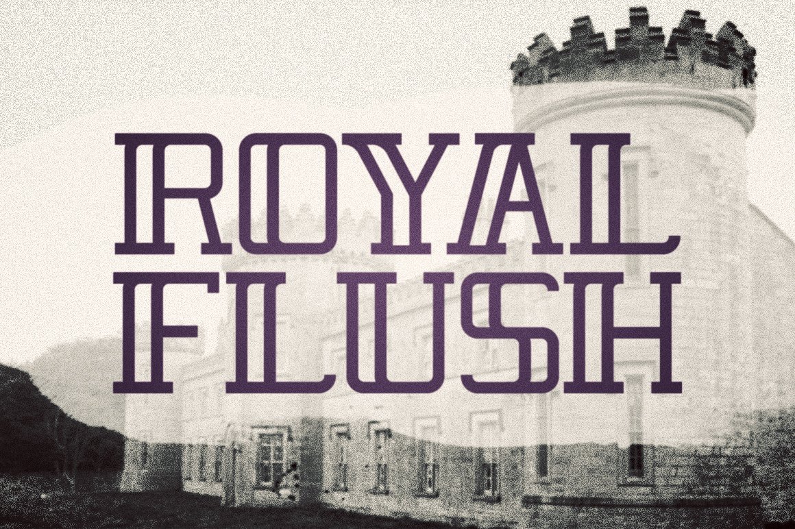一款复古艺术英文字体Royal Flush Typeface