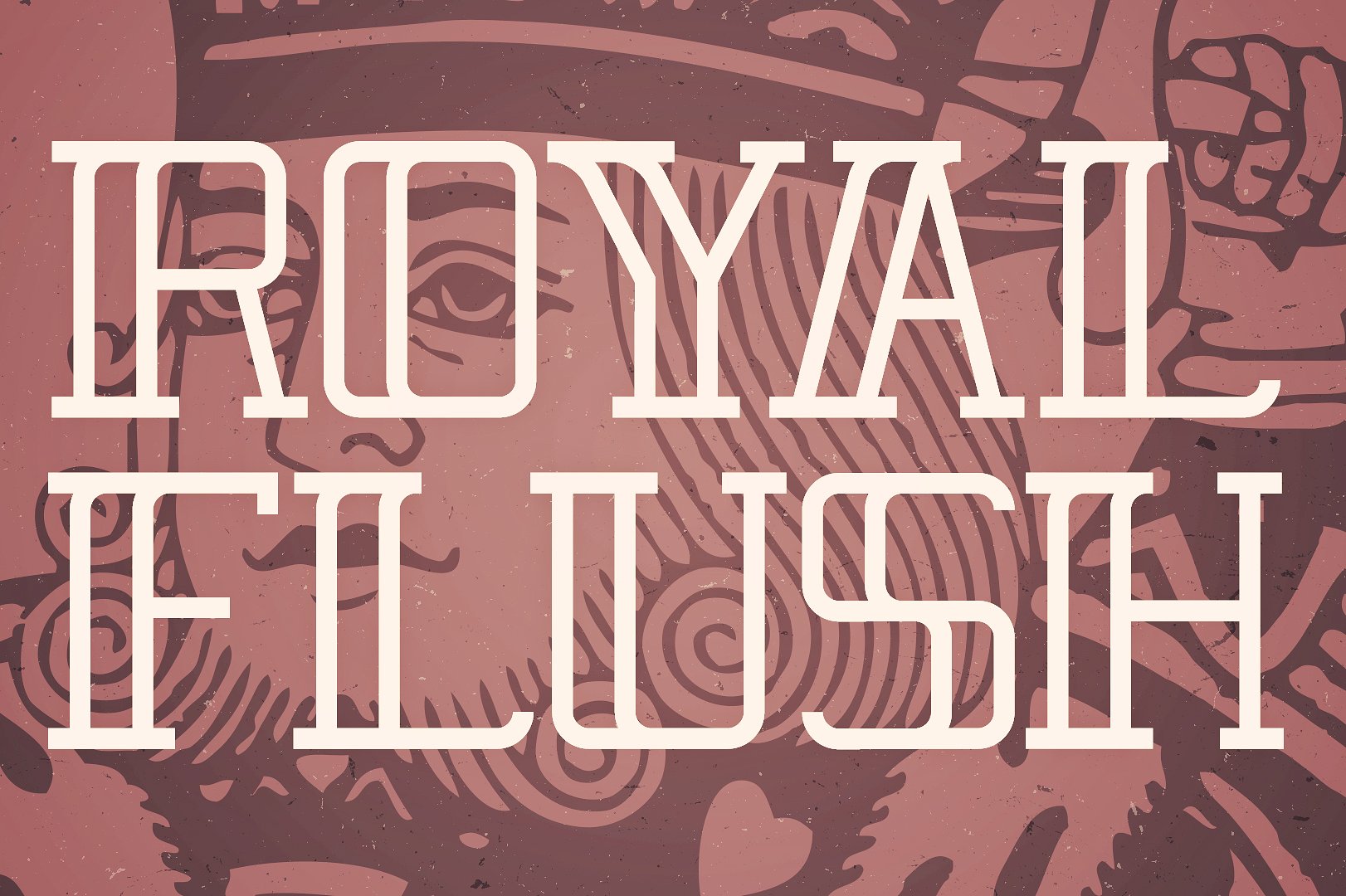 一款复古艺术英文字体Royal Flush Typeface