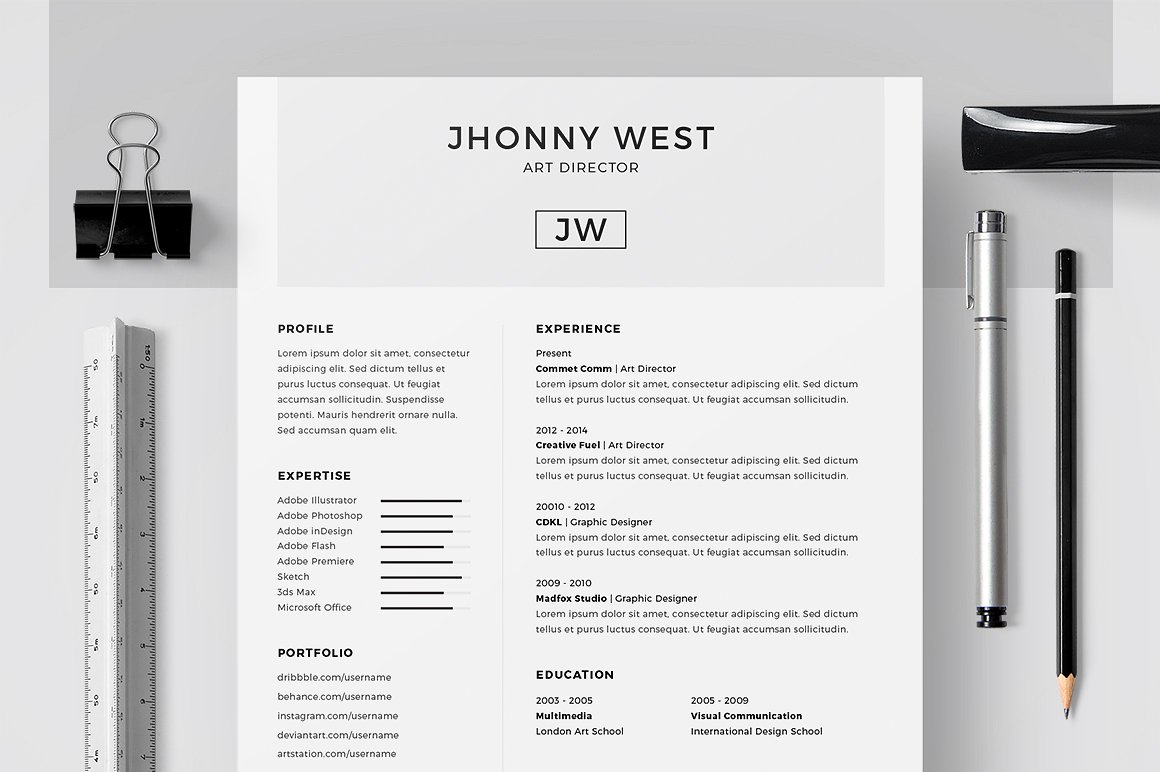 Resume/CV - Jhonny West 一款简单大气