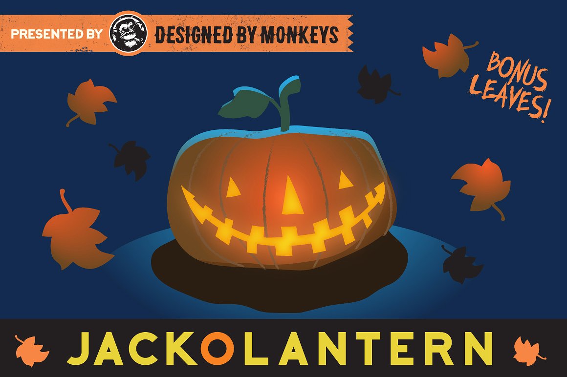 Glowing Jack-O-Lantern Vector