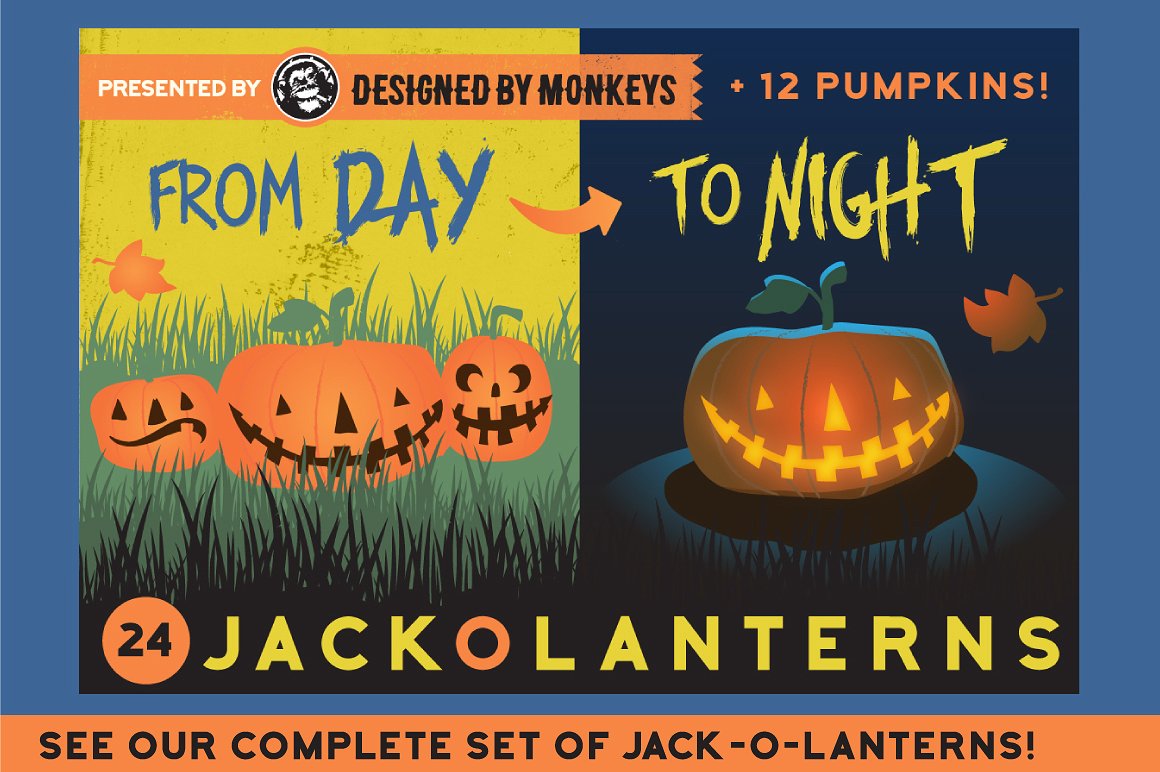 Glowing Jack-O-Lantern Vector