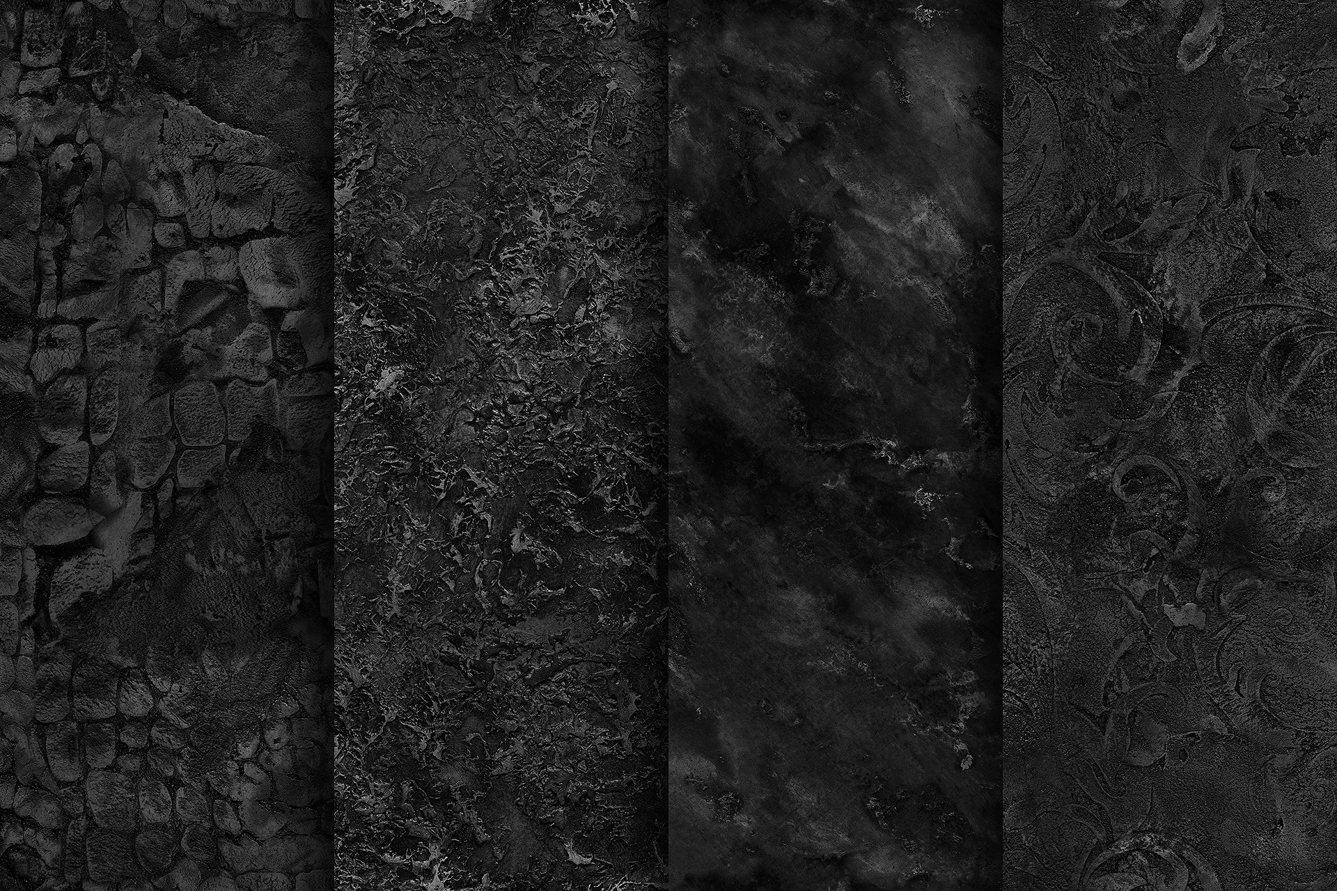 20 Seamless Black Textures 一批黑