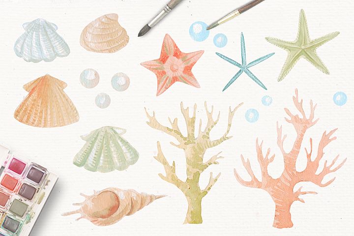 Nautical watercolor clipart co