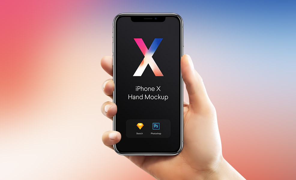 iPhoneX手机贴图PSD模板New iPhone X I