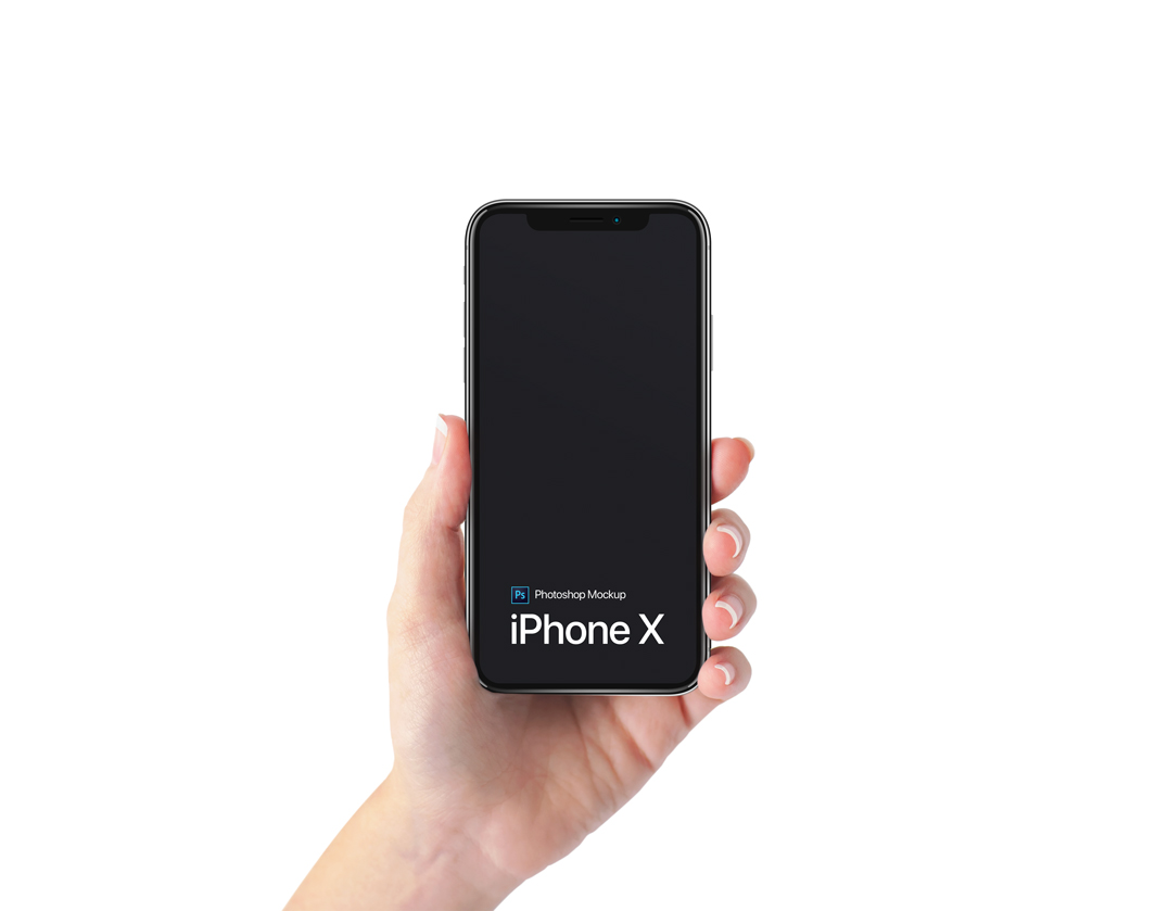 iPhoneX手机贴图PSD模板iPhone X In Ha