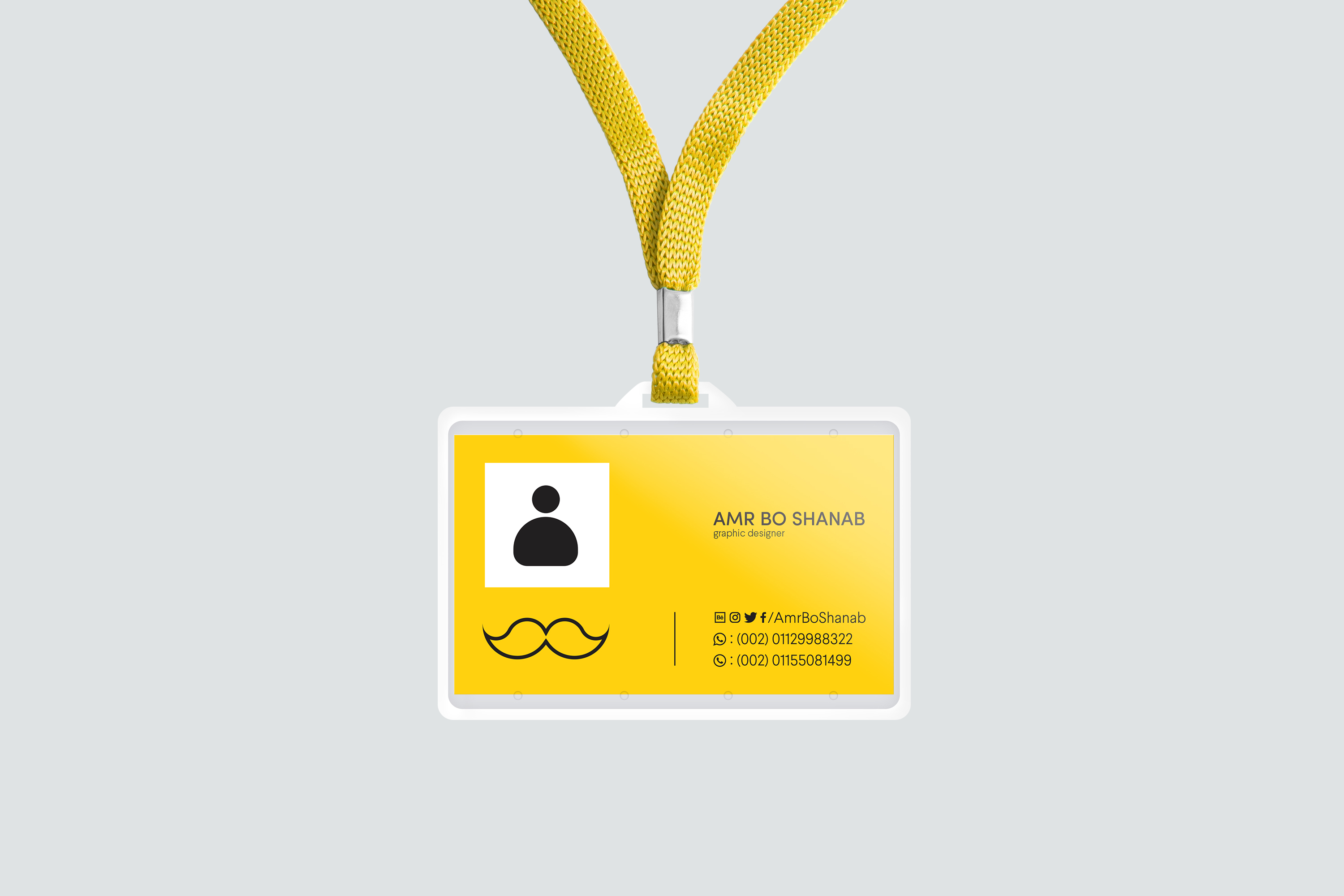 ID Badge Mockup #003 工作证贴图模版