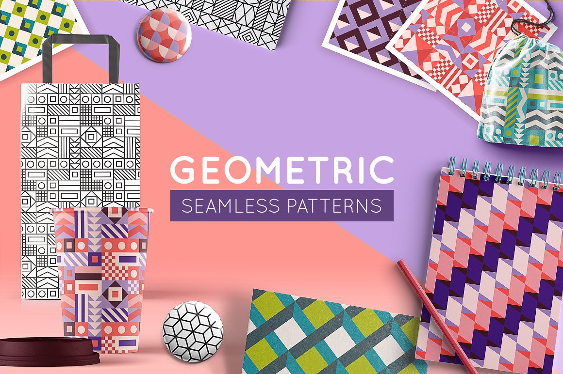 几何无缝拼接图案 Geometric Seamless Pa