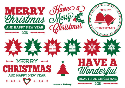 圣诞节标签图形 Christmas Label Set