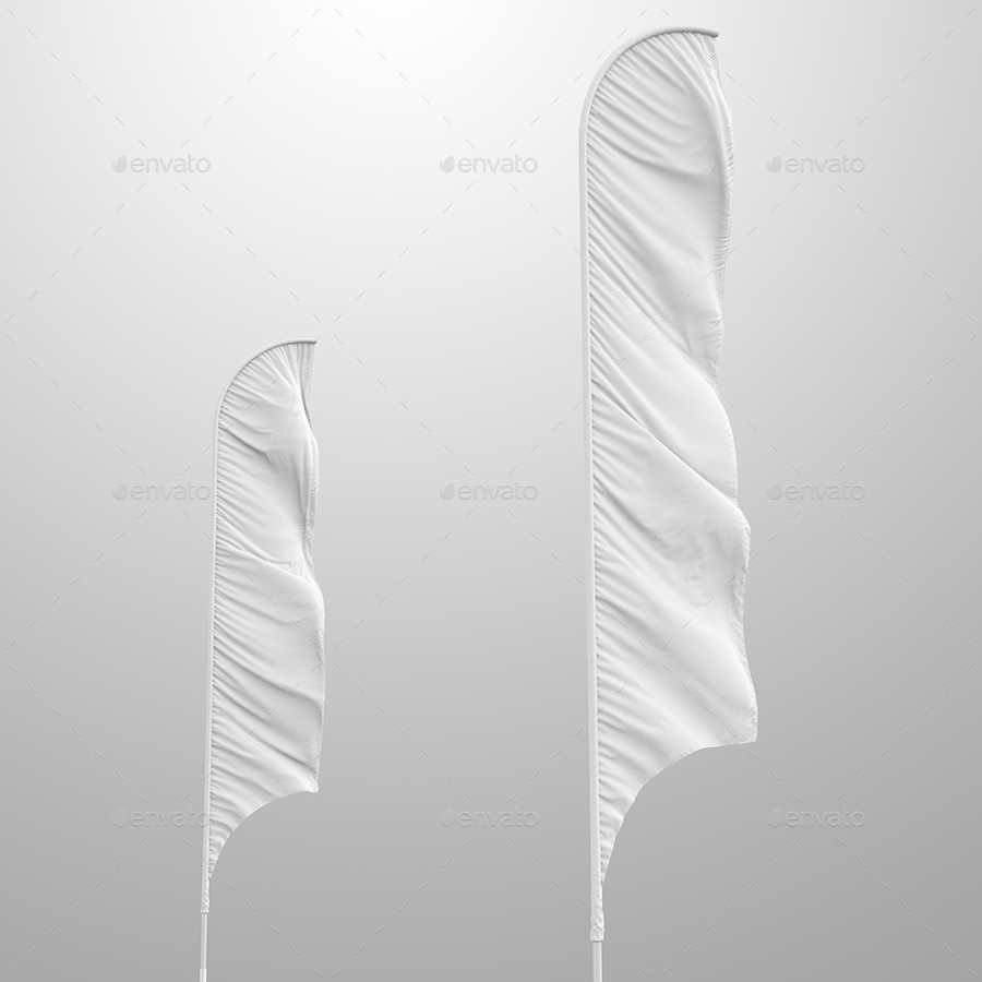 3D Feather Flags / Bow / Sail