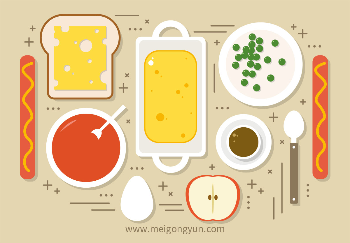 食品矢量插画Foods Vector Illustratio