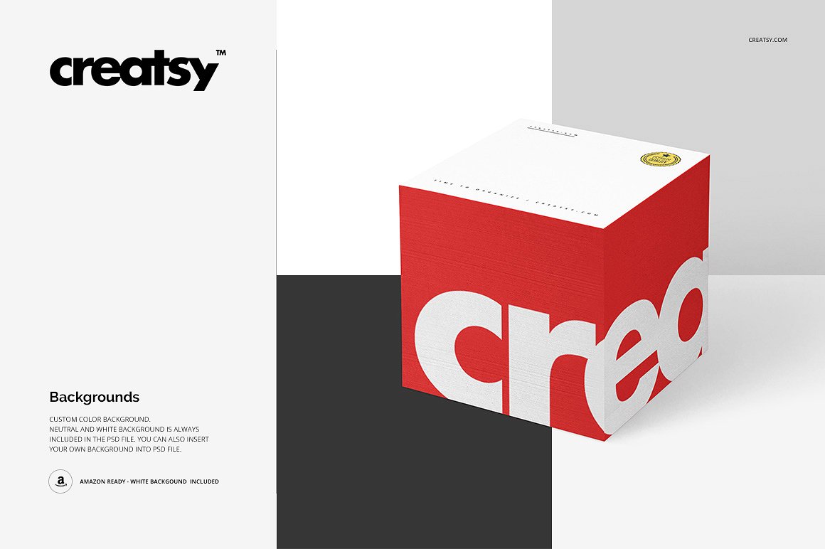 Note Cube Mockup Set CreativeM