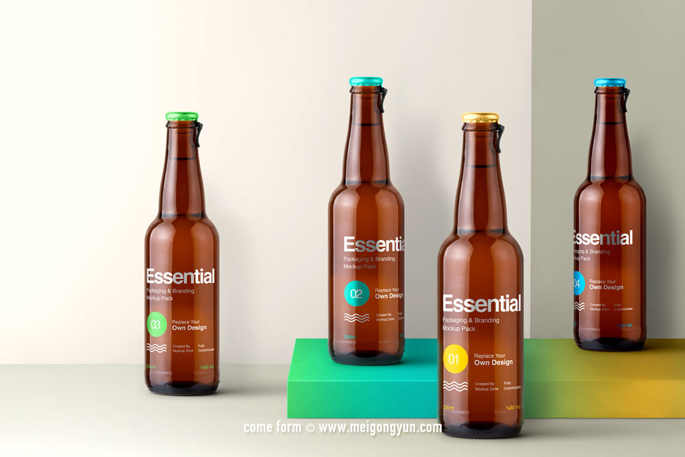 啤酒包装样机贴图Beer Mockups