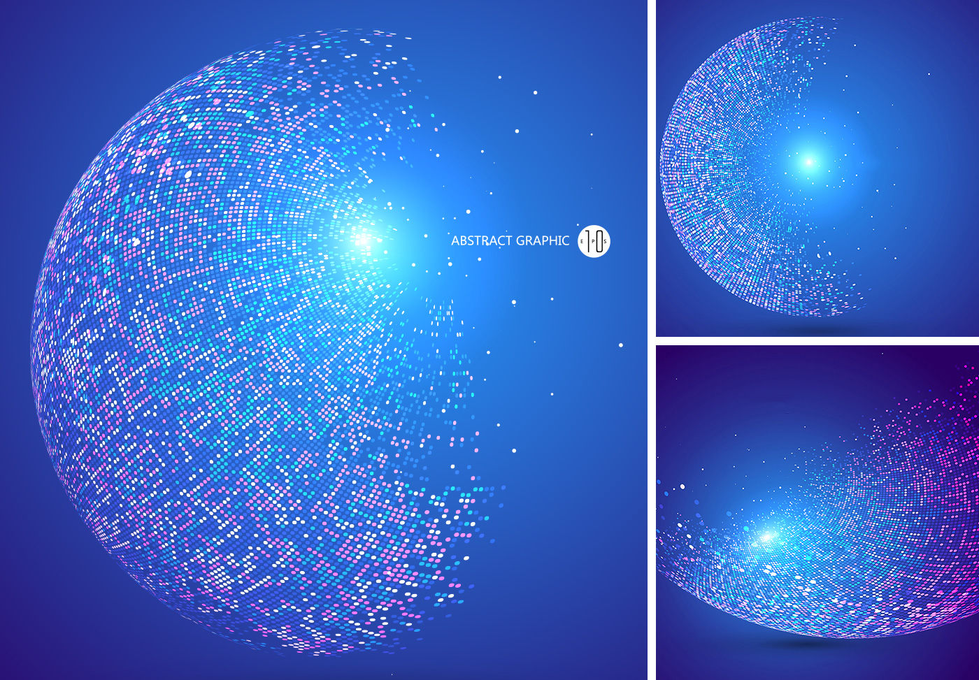 粒子抽象球体矢量元素 Particle Sphere