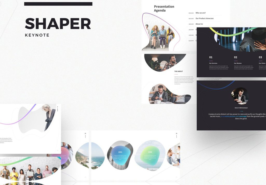 高品质幻灯片Shaper Keynote Template