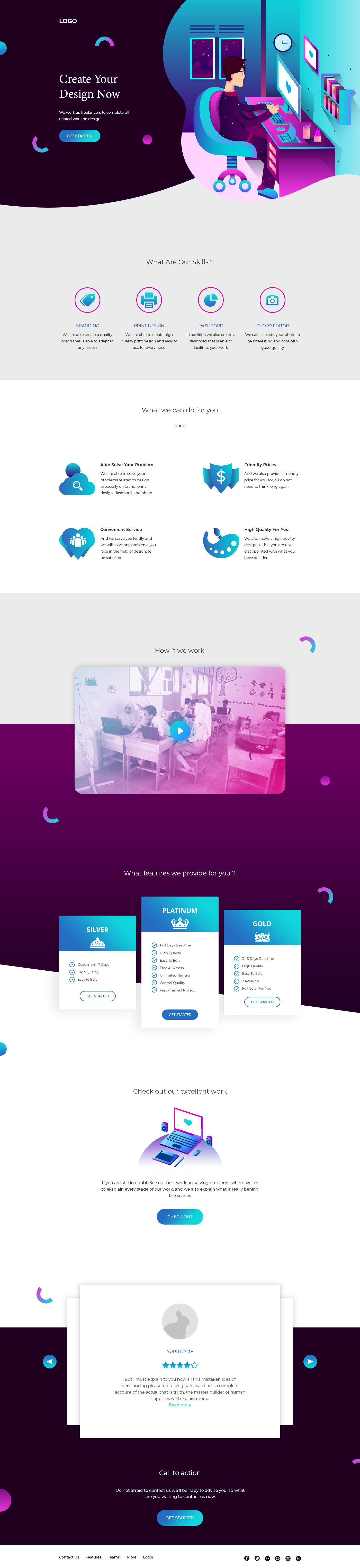 Website Template For Freelance