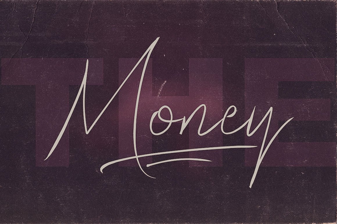 一款酷又要创意的英文字体The Money Font Duo