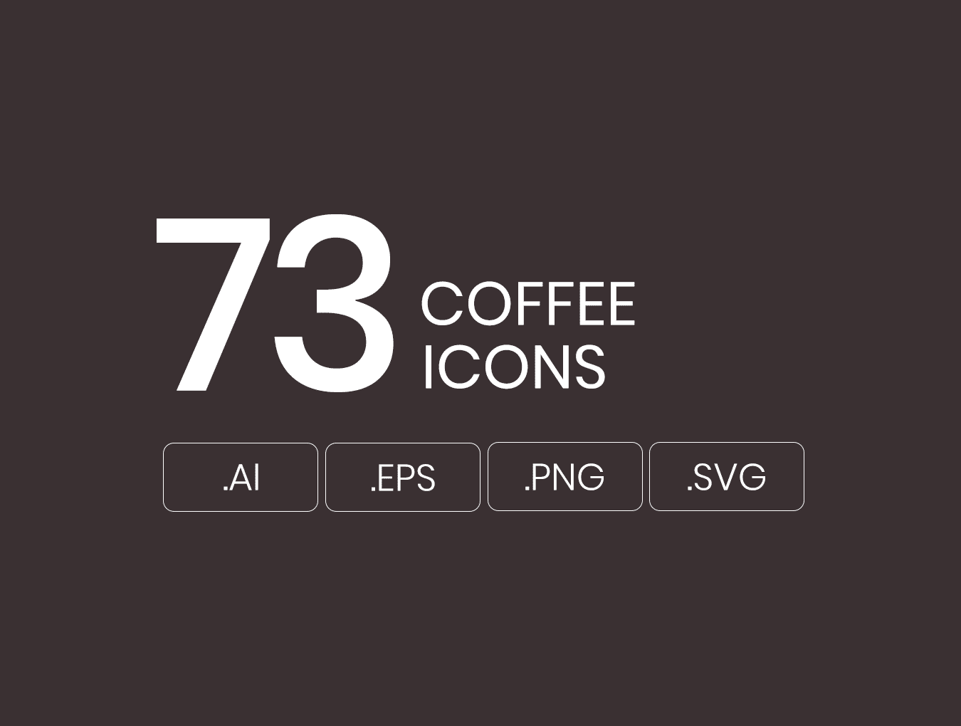 咖啡厅食品饮料图标工具包 73 Coffee Icons