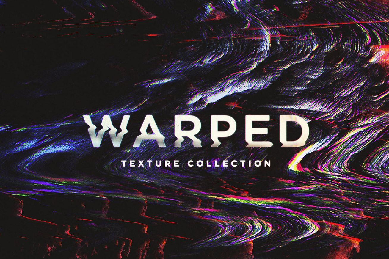 一组超清抽象扭曲纹理素材 Warped Textures (