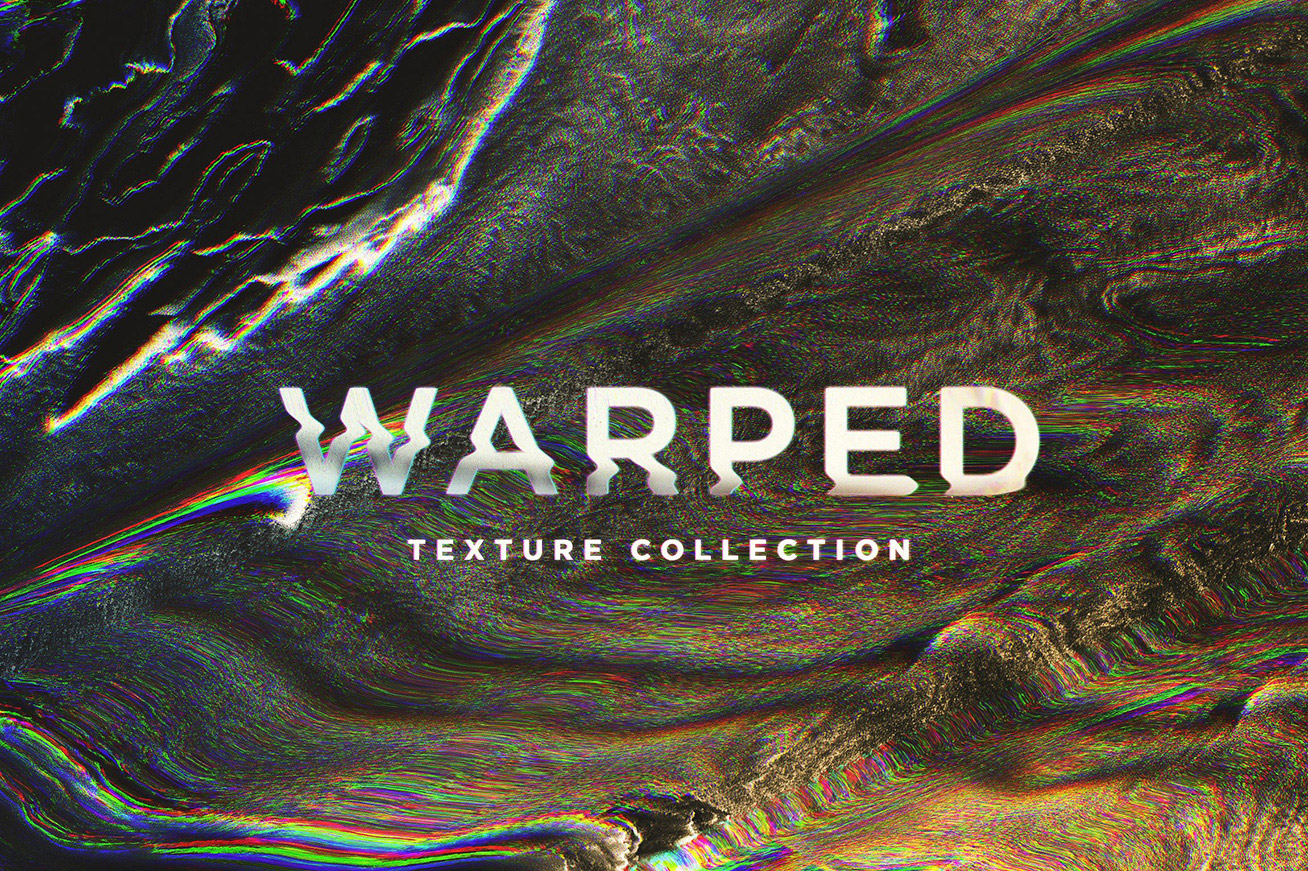 一组超清抽象扭曲纹理素材 Warped Textures (