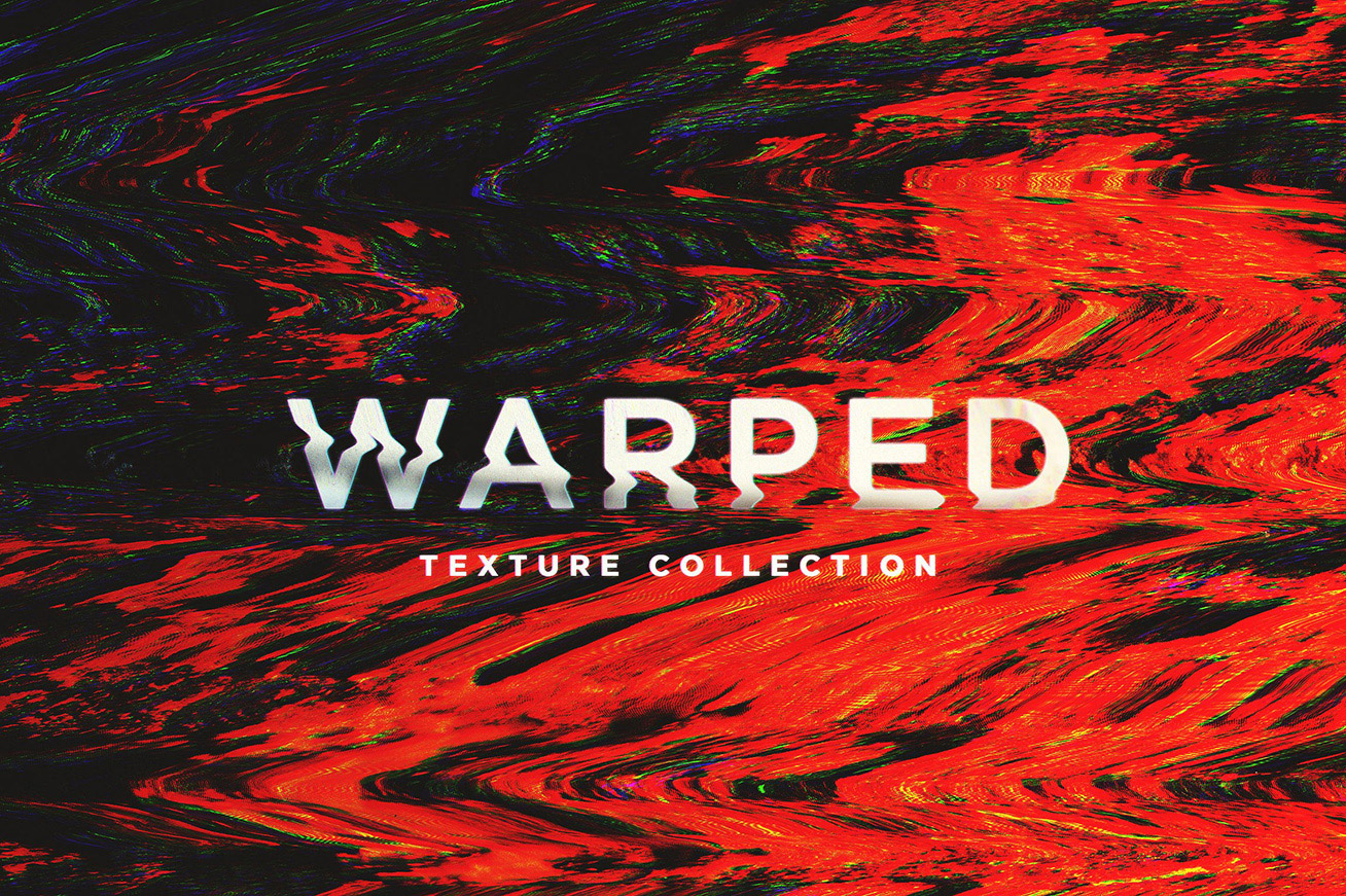 一组超清抽象扭曲纹理素材 Warped Textures (