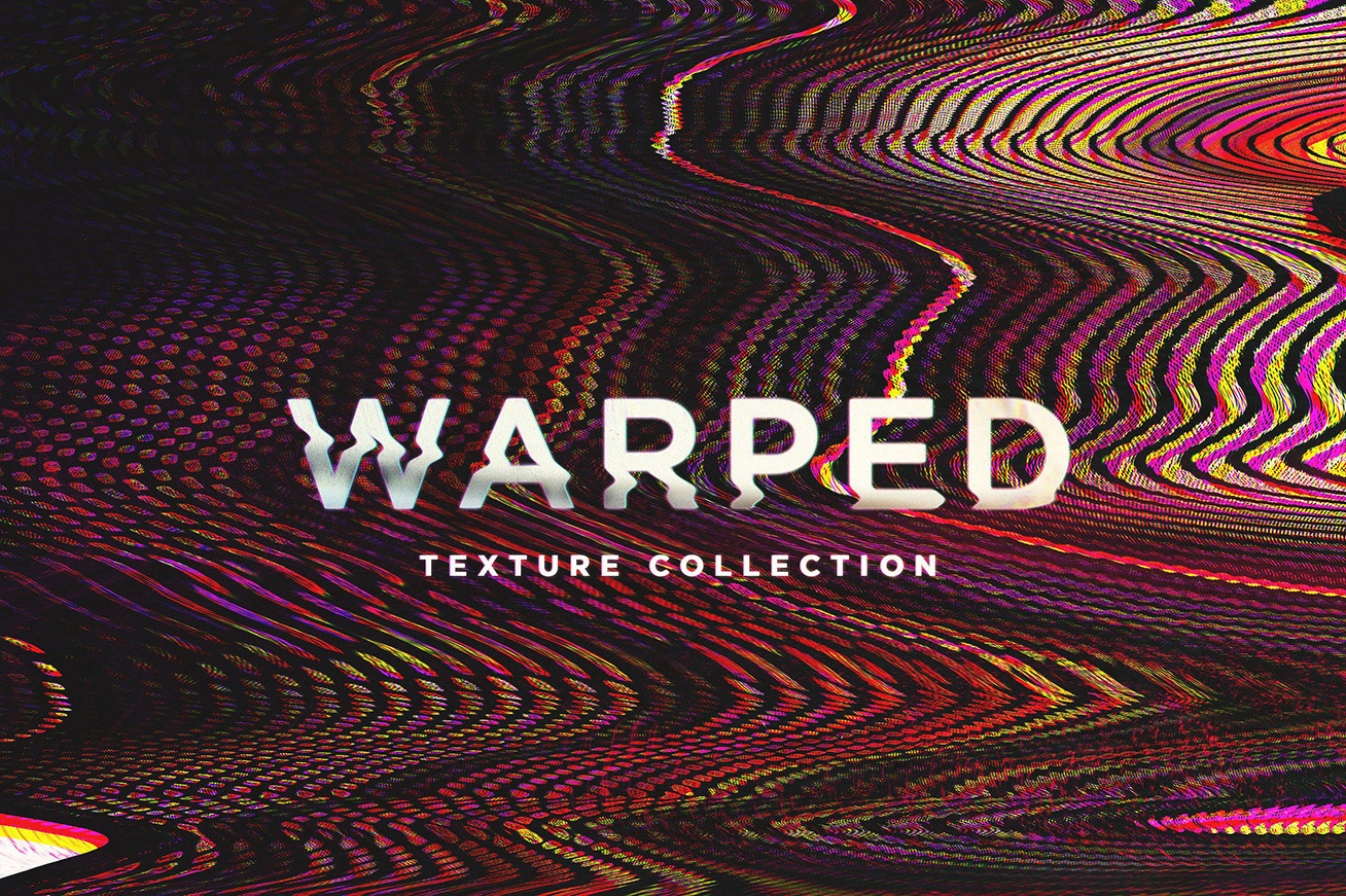 一组超清抽象扭曲纹理素材 Warped Textures (