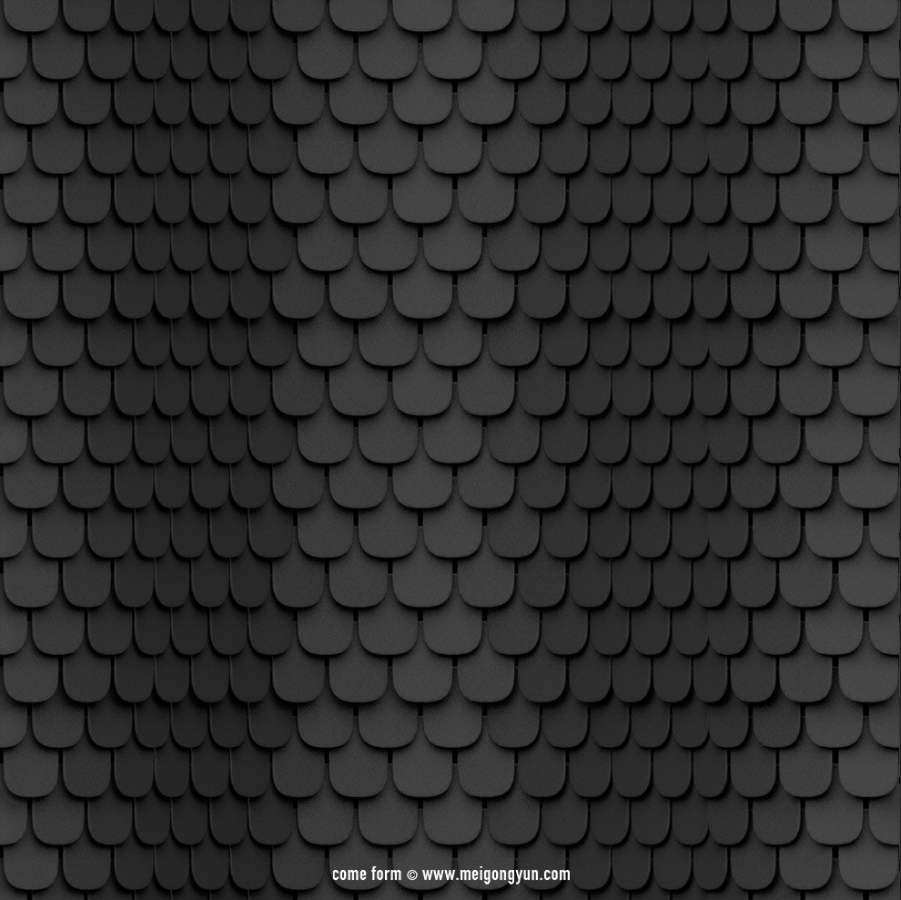 3D黑色立体质感背景3D Black Background