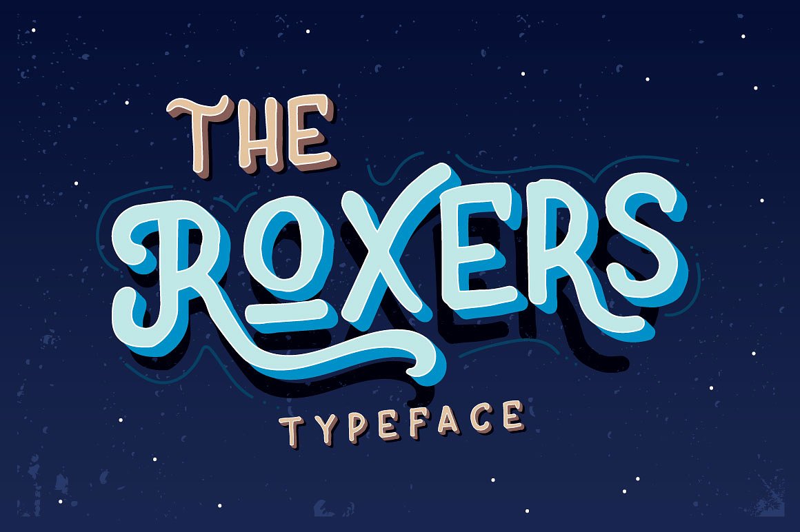 The Roxers Typeface 复古设计英文字体