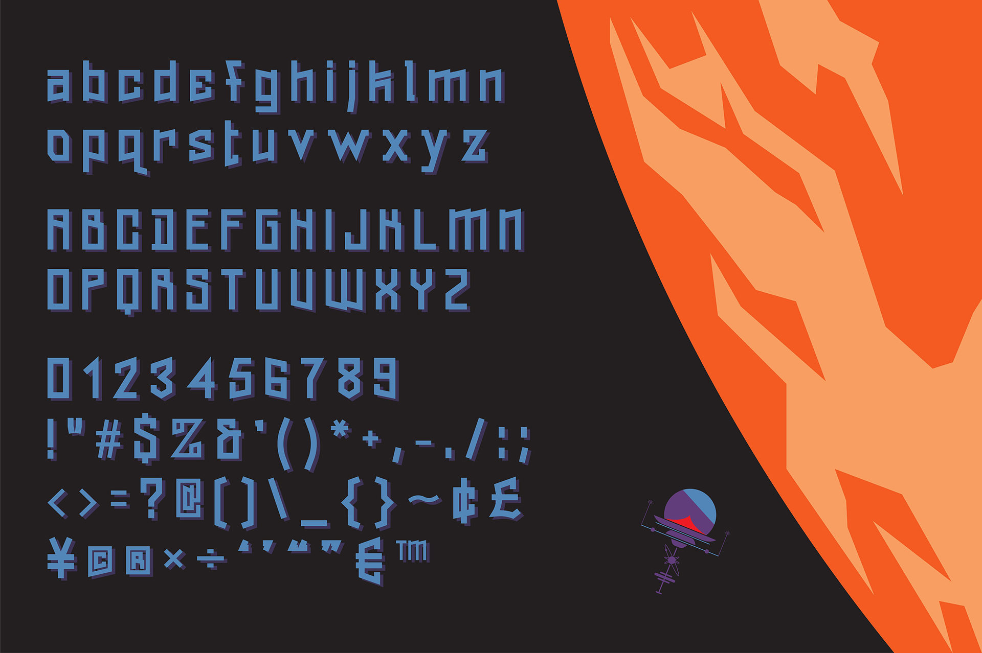 一款艺术插画英文字体Wilhelm Font & S