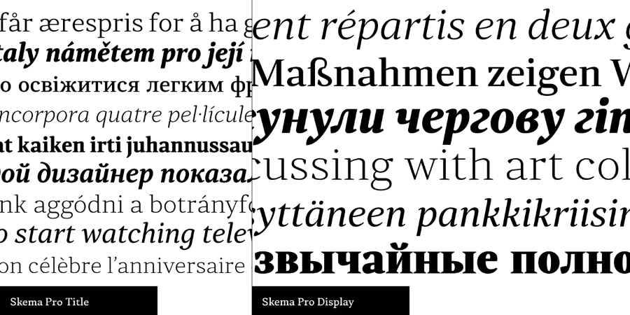 Skema Pro Typefamily Demo