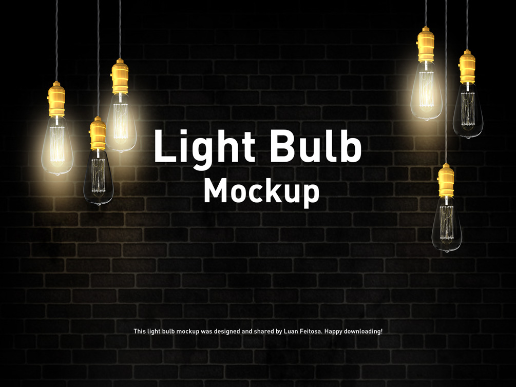 灯泡场景展示模版 Light Bulb Mockup