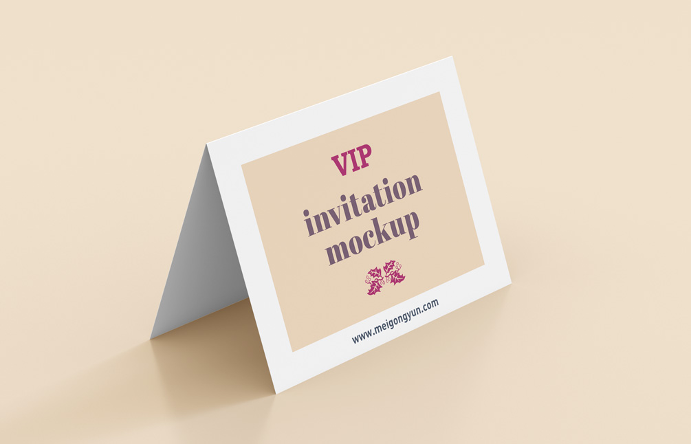 邀请函/折页设计贴图展示模版 invitation mock