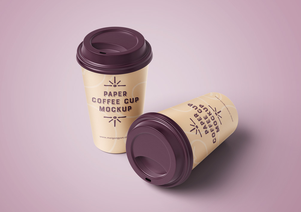 咖啡杯贴图展示样机模版 coffee cup mockup