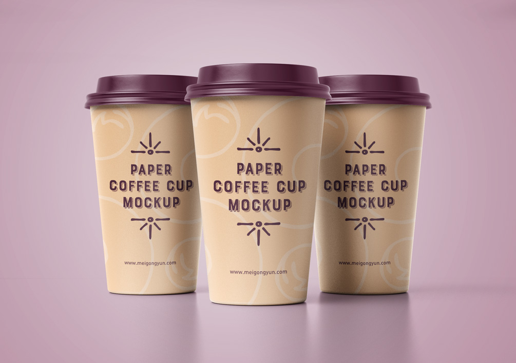 咖啡杯贴图展示样机模版 coffee cup mockup