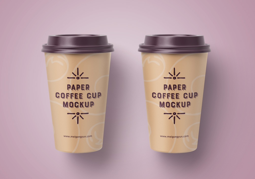 咖啡杯贴图展示样机模版 coffee cup mockup