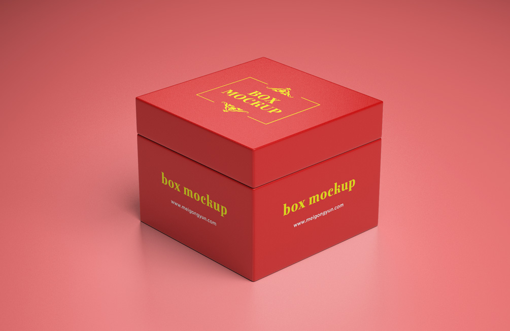 天地盖礼品盒设计贴图展示模版 Gift box mockup