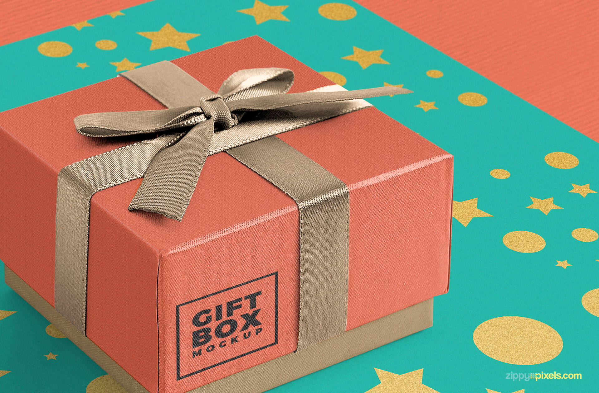 华丽的礼品包装盒贴图展示模版 Gorgeous Gift B