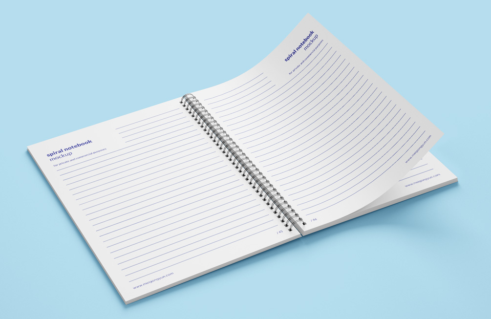 速写本/笔记本贴图展示模版 Spiral notebook