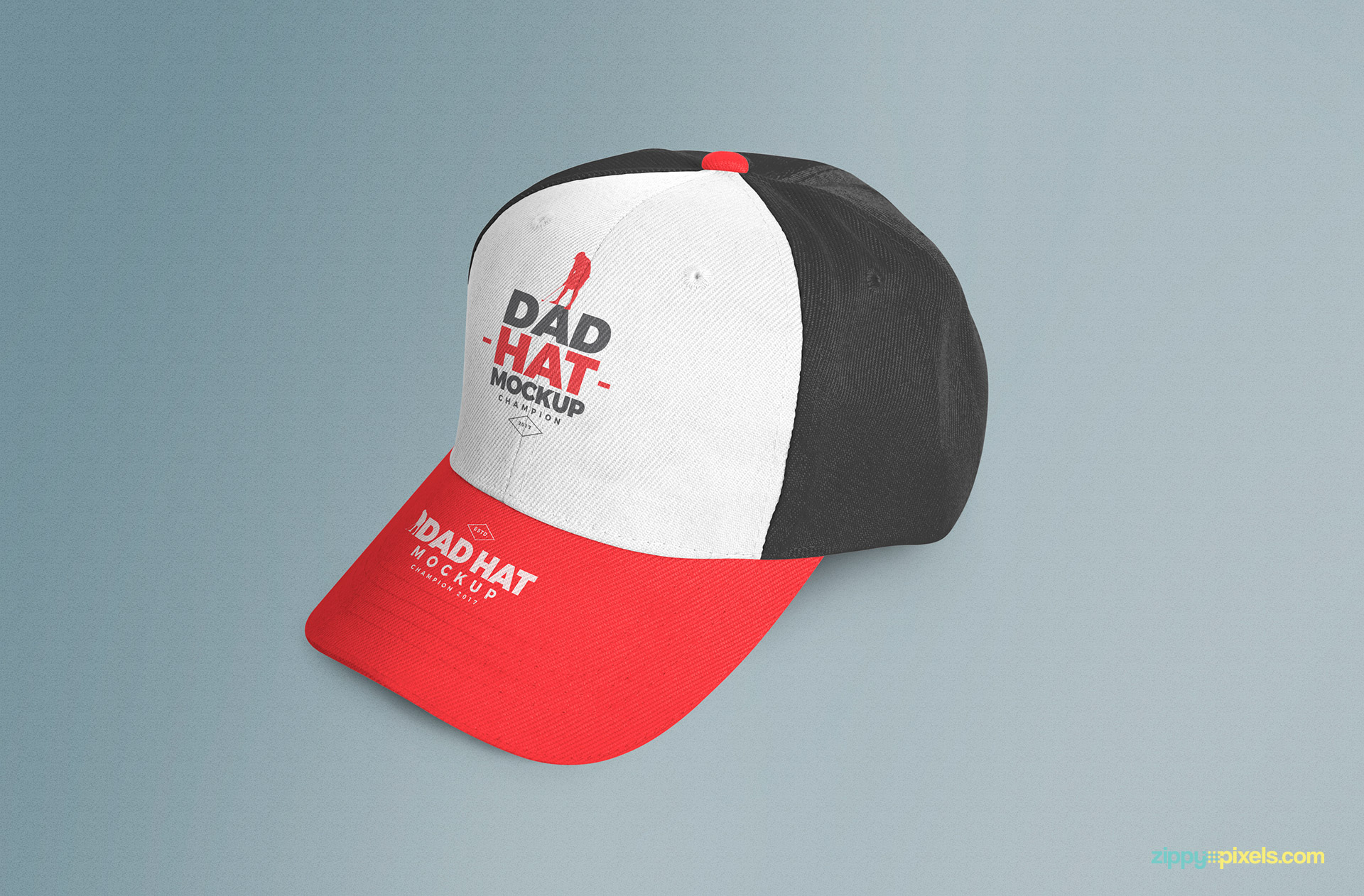 鸭舌帽设计贴图展示模版 Customizable Dad H