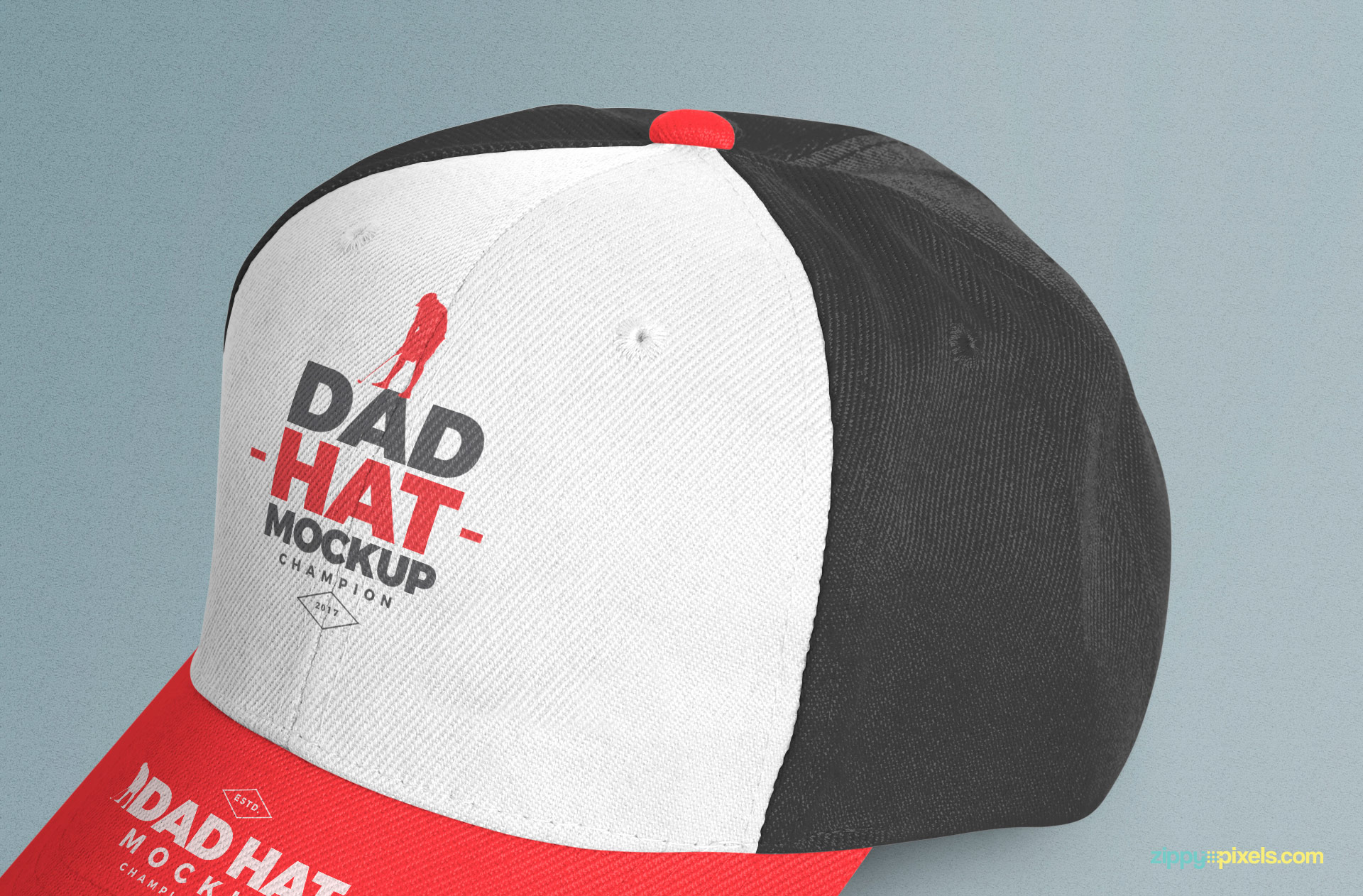 鸭舌帽设计贴图展示模版 Customizable Dad H